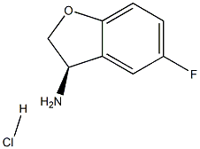 (R)-5-氟-2,3-二氢苯并呋喃-3-胺盐酸盐结构式