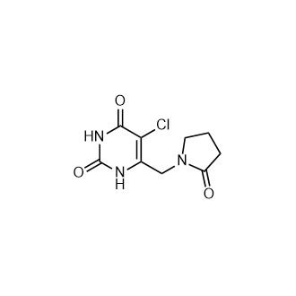 5-氯-6-((2-氧代吡咯烷-1-基)甲基)嘧啶-2,4(1H,3H)-二酮(替吡嘧啶杂质)结构式