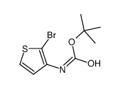 (2-溴噻吩-3-基)氨基甲酸叔丁酯结构式