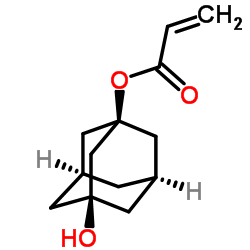 1-丙烯酰氧基-3-羟基金刚烷结构式