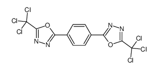 2-(trichloromethyl)-5-[4-[5-(trichloromethyl)-1,3,4-oxadiazol-2-yl]phenyl]-1,3,4-oxadiazole结构式