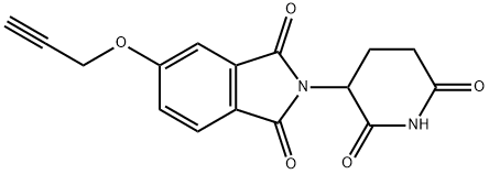 2-(2,6-二氧哌啶-3-基)-5-(丙-2-炔-1-丙氧基)异吲哚啉-1,3-二酮结构式