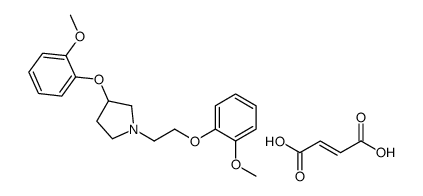 (E)-but-2-enedioic acid,3-(2-methoxyphenoxy)-1-[2-(2-methoxyphenoxy)ethyl]pyrrolidine结构式