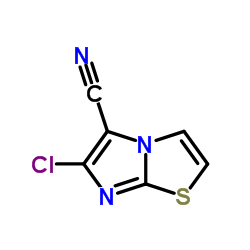 Imidazo[2,1-b]thiazole-5-carbonitrile,6-chloro- Structure