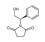 (R)-(+)-N-(1-phenyl-2-hydroxyethyl)succinimide结构式