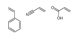 prop-2-enenitrile,prop-2-enoic acid,styrene Structure