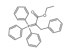 3-phenyl-2-(triphenyl-λ5-phosphanylidene)propionic acid ethyl ester结构式
