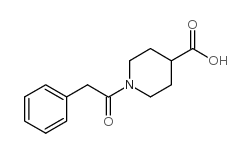 1-苯乙酰基哌啶-4-羧酸结构式