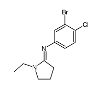 (3-Bromo-4-chloro-phenyl)-[1-ethyl-pyrrolidin-(2E)-ylidene]-amine Structure