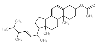 Ergosta-5,7,22-trien-3-ol,acetate, (3b,9b,22E)- (9CI) structure