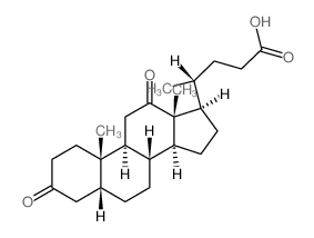 Cholan-24-oic acid,3,12-dioxo-, (5b)- Structure
