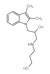 3-[3-(2,3-二甲基吲哚)-2-羟基丙氨基]-丙醇结构式