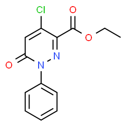 Ethyl 4-chloro-6-oxo-1-phenyl-1,6-dihydro-3-pyridazinecarboxylate structure