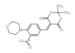 2,2-二甲基-5-[(4-吗啉-3-硝基苯基)亚甲基]-1,3-二氧杂烷-4,6-二酮结构式