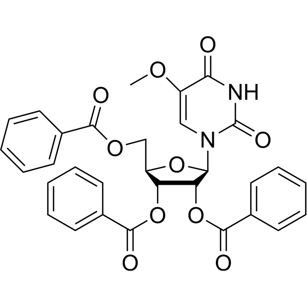 2',3',5'-Tri-O-benzoyl-5-Methoxyuridine结构式