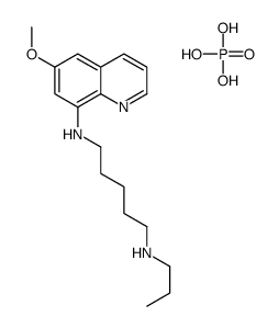 N'-(6-methoxyquinolin-8-yl)-N-propylpentane-1,5-diamine,phosphoric acid结构式