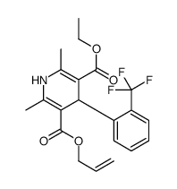 Allyl ethyl 2,6-dimethyl-4-[2-(trifluoromethyl)phenyl]-1,4-dihydr o-3,5-pyridinedicarboxylate结构式