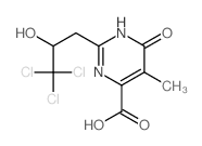 5-methyl-6-oxo-2-(3,3,3-trichloro-2-hydroxy-propyl)-3H-pyrimidine-4-carboxylic acid结构式