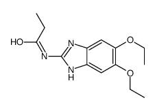 N-(5,6-diethoxy-1H-benzimidazol-2-yl)propanamide Structure