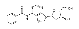 N-苯甲酰基-2'-脱氧腺苷结构式