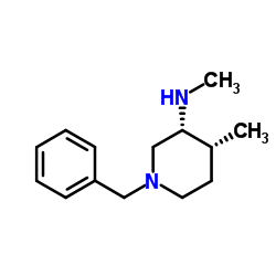 (3S,4S)-1-苄基-N,4-二甲基哌啶-3-胺结构式