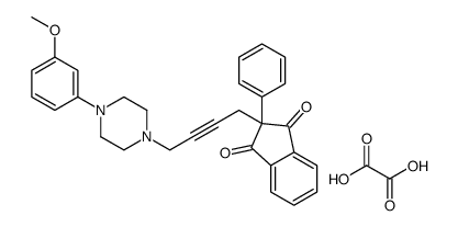 2-[4-[4-(3-methoxyphenyl)piperazin-1-yl]but-2-ynyl]-2-phenylindene-1,3-dione,oxalic acid结构式