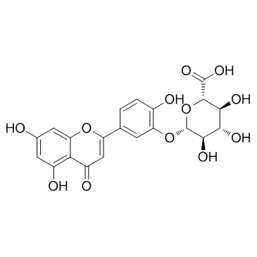 木犀草素-3'-葡萄糖醛酸苷结构式