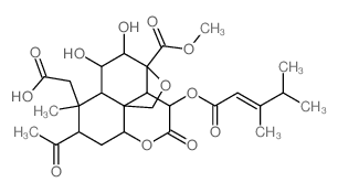 3,10-Ethano-1H,8H-furo[3,4-d][1]benzopyran-9-aceticacid,8-acetyl-4-[[(2E)-3,4-dimethyl-1-oxo-2-pentenyl]oxy]octahydro-11,12-dihydroxy-3-(methoxycarbonyl)-9-methyl-5-oxo-,(3S,3aS,4R,6aR,8R,9R,10R,10aS,结构式