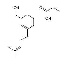 [3-(4-methylpent-3-enyl)cyclohex-2-en-1-yl]methanol,propanoic acid结构式