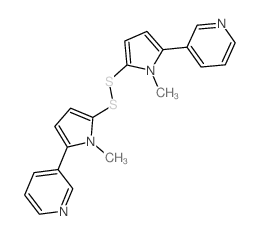 Pyridine, 3,3-[dithiobis(1-methyl-1H-pyrrole-5,2-diyl)]bis-结构式