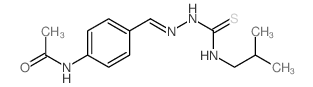 N-[4-[(E)-(2-methylpropylthiocarbamoylhydrazinylidene)methyl]phenyl]acetamide Structure