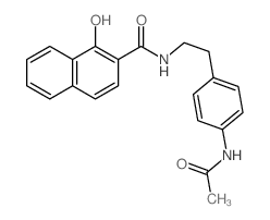 N-[2-(4-acetamidophenyl)ethyl]-1-hydroxy-naphthalene-2-carboxamide结构式