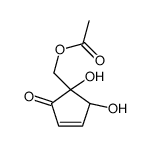 [(1S,2S)-1,2-dihydroxy-5-oxocyclopent-3-en-1-yl]methyl acetate Structure