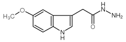 (5-甲氧基-1H-吲哚-3-基)-乙酸 肼结构式