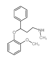 3-(2-methoxyphenoxy)-N-methyl-3-phenylpropan-1-amine结构式