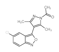 1-[4-(5-chlorobenzo[c]isoxazol-3-yl)-3,5-dimethyl-pyrazol-1-yl]ethanone结构式