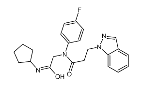 1H-Indazole-1-propanamide,N-[2-(cyclopentylamino)-2-oxoethyl]-N-(4-fluorophenyl)-(9CI) Structure