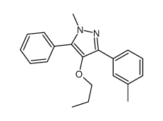 1-methyl-3-(3-methylphenyl)-5-phenyl-4-propoxypyrazole结构式