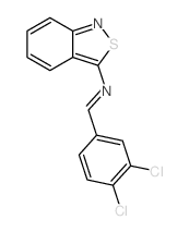 1-(3,4-dichlorophenyl)-N-(8-thia-9-azabicyclo[4.3.0]nona-2,4,6,9-tetraen-7-yl)methanimine结构式