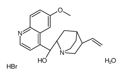 (R)-[(2S,4S,5R)-5-ethenyl-1-azabicyclo[2.2.2]octan-2-yl]-(6-methoxyquinolin-4-yl)methanol,hydrate,hydrobromide结构式