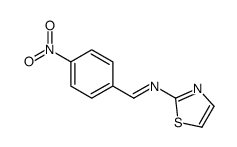 1-(4-nitrophenyl)-N-(1,3-thiazol-2-yl)methanimine结构式