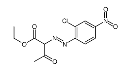 ethyl 2-[(2-chloro-4-nitrophenyl)diazenyl]-3-oxobutanoate结构式