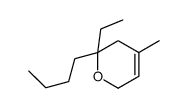 6-butyl-6-ethyl-4-methyl-2,5-dihydropyran结构式