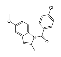 (4-chlorophenyl)-(5-methoxy-2-methylindol-1-yl)methanone结构式