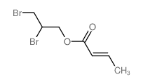 2,3-dibromopropyl but-2-enoate structure