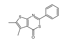 5,6-dimethyl-2-phenylthieno[2,3-d][1,3]thiazin-4-one结构式