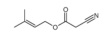 3-methylbut-2-enyl 2-cyanoacetate结构式