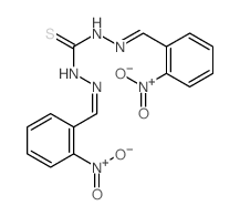 Carbonothioicdihydrazide, bis[(2-nitrophenyl)methylene]- (9CI) Structure