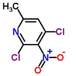 2,4-二氯-6-甲基-3-硝基吡啶结构式