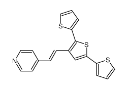 4-[2-(2,5-dithiophen-2-ylthiophen-3-yl)ethenyl]pyridine结构式